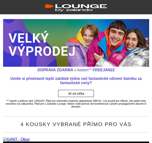Lounge by Zalando: GANT, Villeroy & Boch, Gabor až –74 % – červen 2026 | Nuslet.cz
