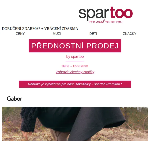 Spartoo: Akce -50 % na Gabor, El Naturalista a TEAM HEROES – červen 2026 | Nuslet.cz