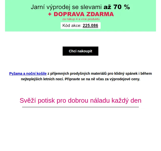 Blancheporte: Pyžama až -70 % – červen 2026 | Nuslet.cz