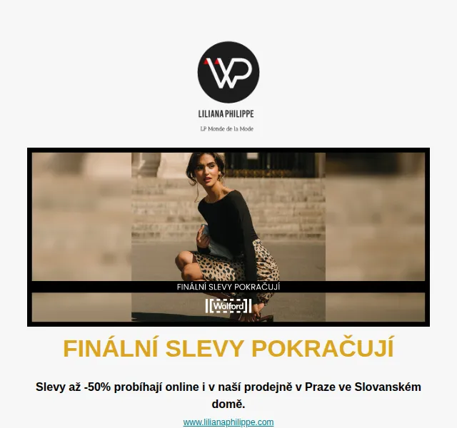 LilianaPhilippe: Finální slevy Wolford až -50 % – červen 2026 | Nuslet.cz