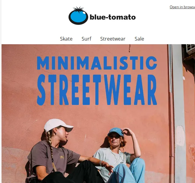 BLUE TOMATO: Minimalistické streetwear – červen 2026 | Nuslet.cz