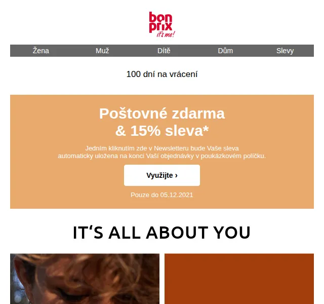 bonprix: 15% sleva a poštovné zdarma – prosinec 2021 | Nuslet.cz