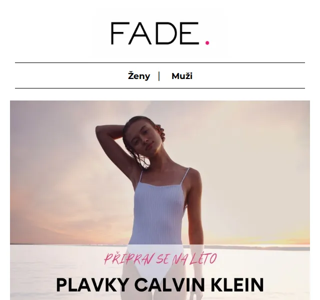 Fade: Plavky Calvin Klein a brýle Guess se slevou až 50 % – červen 2026 | Nuslet.cz
