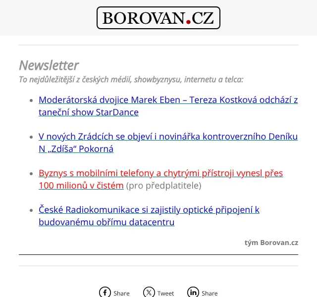 Aleš Borovan: StarDance, Zrádci 3 a mobily – září 2026