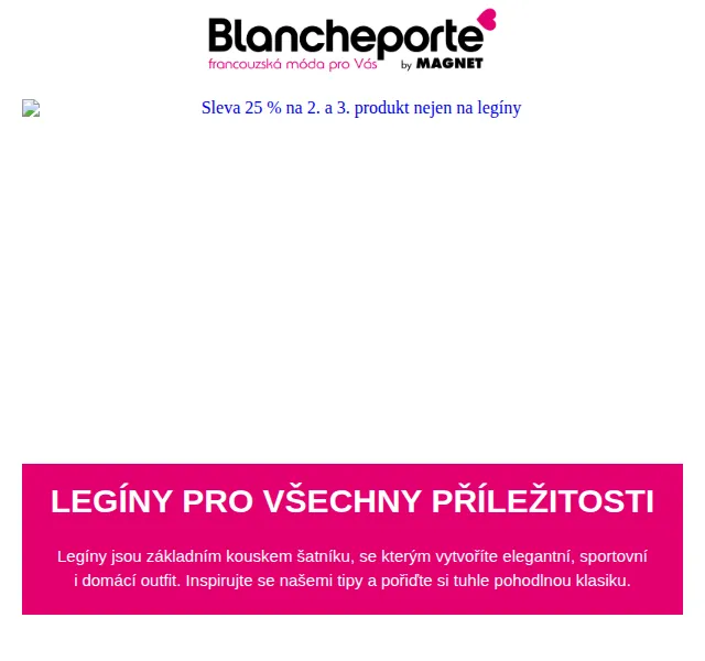 Blancheporte: Sleva 25 % na 2. a 3. produkt – červen 2026 | Nuslet.cz