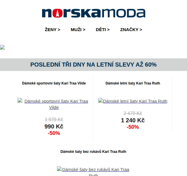 Norskamoda.cz: Letní slevy až 60 % na Kari Traa – červen 2026 | Nuslet.cz