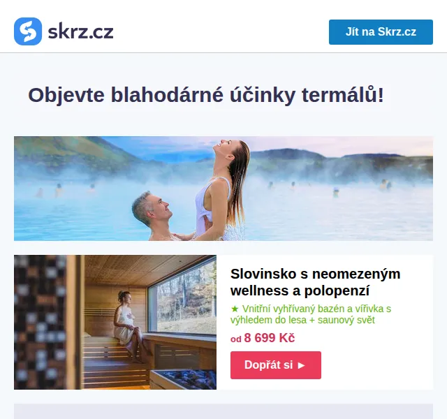 Skrz: Termální lázně již od 2 790 Kč – červenec 2026 | Nuslet.cz