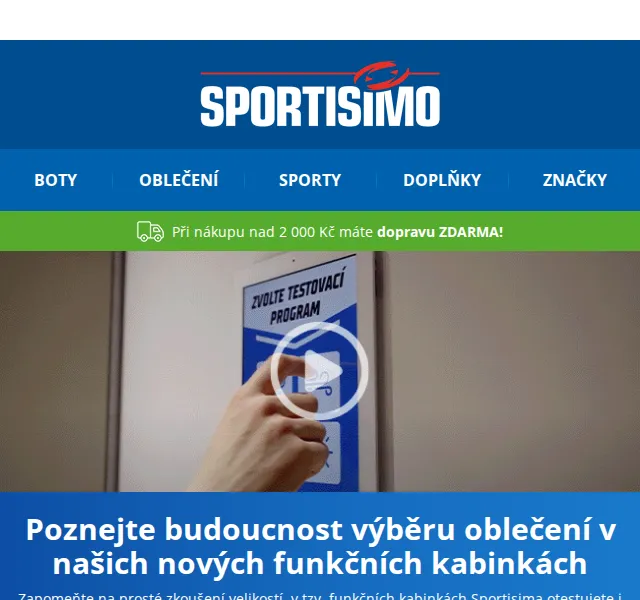 Sportisimo: Funkční kabinky pro test odolnosti – červen 2026 | Nuslet.cz