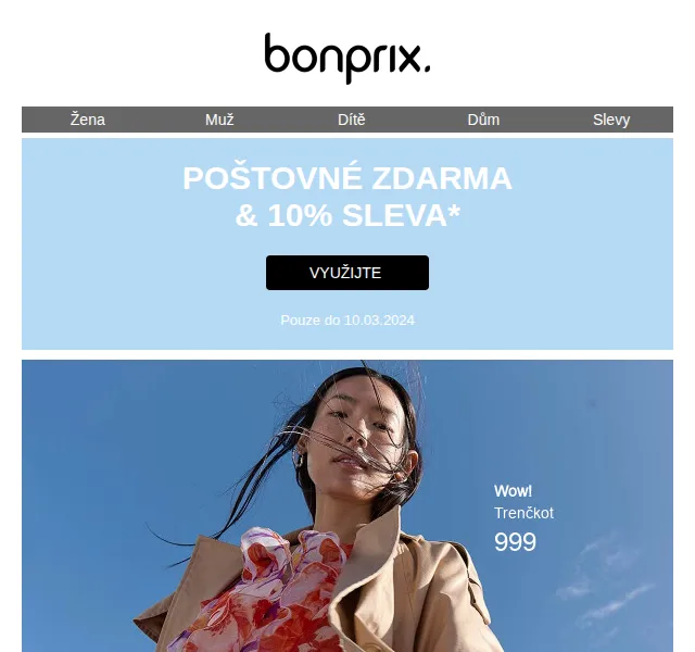 bonprix: 10% sleva + poštovné zdarma – červen 2026 | Nuslet.cz