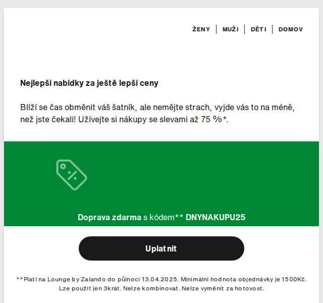 Lounge by Zalando: sleva až 80 % – duben 2026 | Nuslet.cz