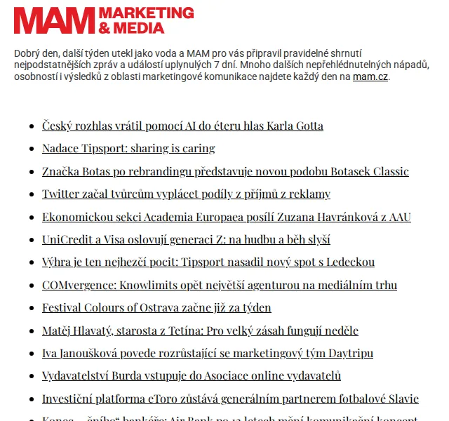 Marketing & Media: přehled 28. týden – červen 2026 | Nuslet.cz