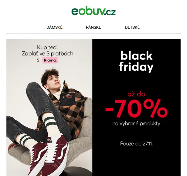 Eobuv.cz: Black Friday až do -70 % – červen 2026 | Nuslet.cz