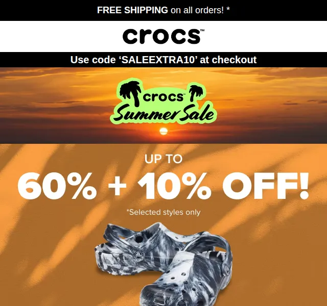 Crocs: 60% + 10% sleva – červen 2026 | Nuslet.cz