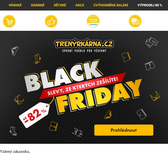 Trenýrkárna.cz: Black Friday slevy až 82 % – červenec 2026 | Nuslet.cz