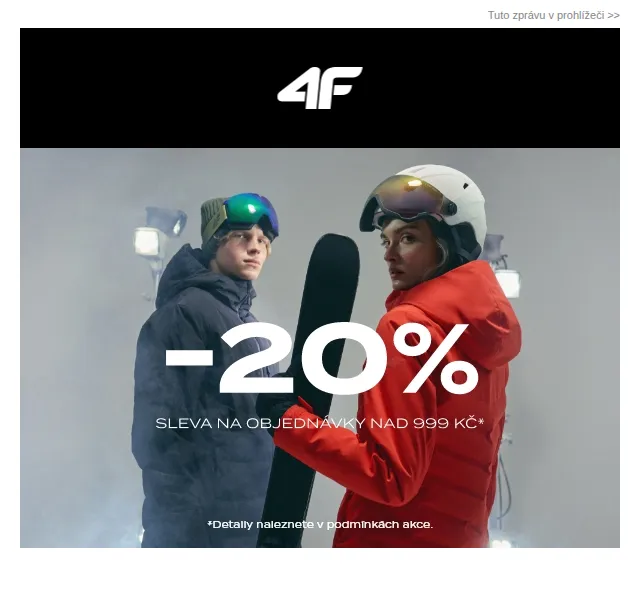 4Fstore: 20% sleva na nákup nad 999 Kč – červen 2026 | Nuslet.cz