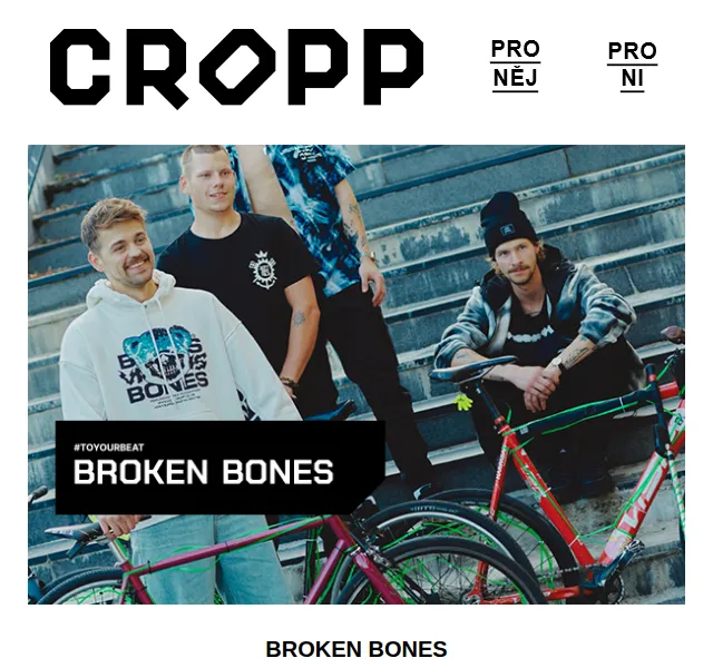 Cropp: Broken Bones kolekce – červen 2026 | Nuslet.cz