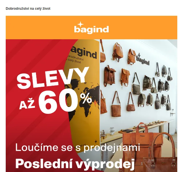 Bagind: 40 % na vše + 20 % na Unikáty – červen 2026 | Nuslet.cz