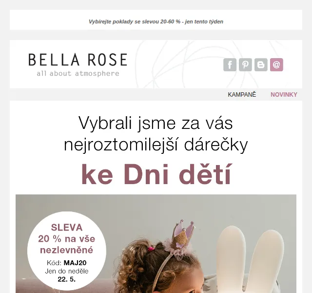 Bella Rose: SLEVA 20 % na vše – červen 2026 | Nuslet.cz