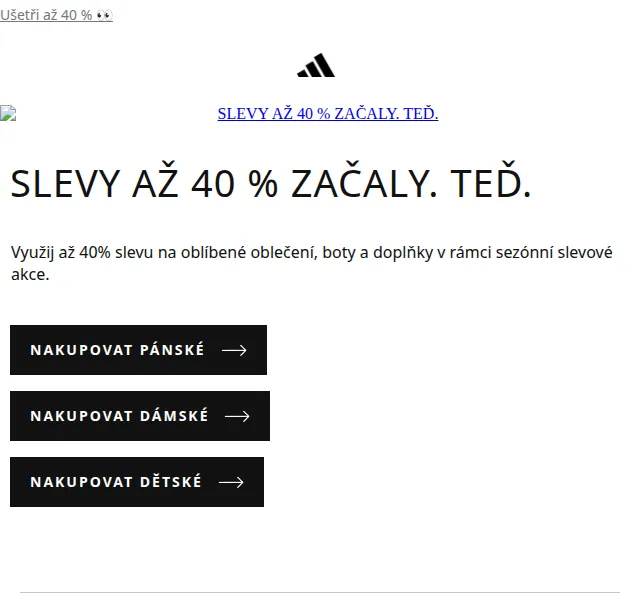 adidas: Slevy až 40 % – červen 2024 | Nuslet.cz
