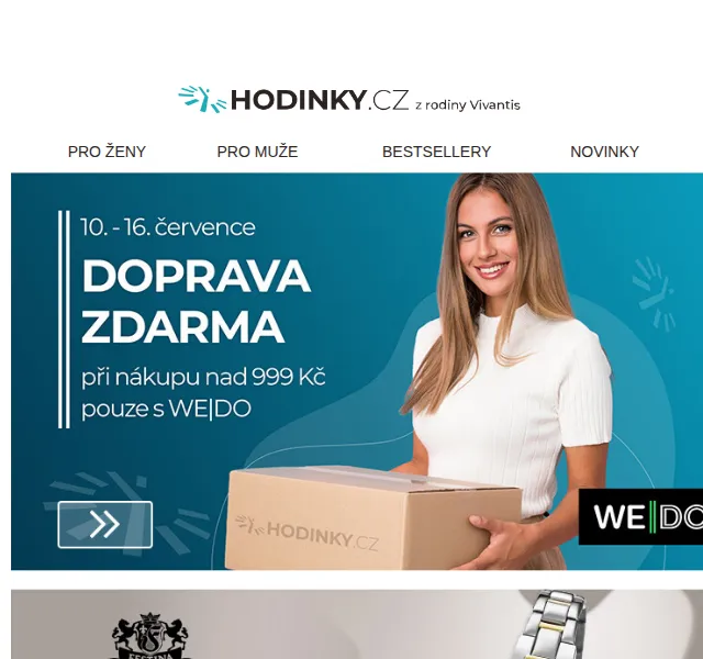 Hodinky.cz: Doprava ZDARMA nad 999 Kč – červen 2026 | Nuslet.cz