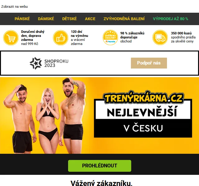 Trenýrkárna.cz: Sleva až 52 % na pánské boxerky Styx – červen 2026 | Nuslet.cz