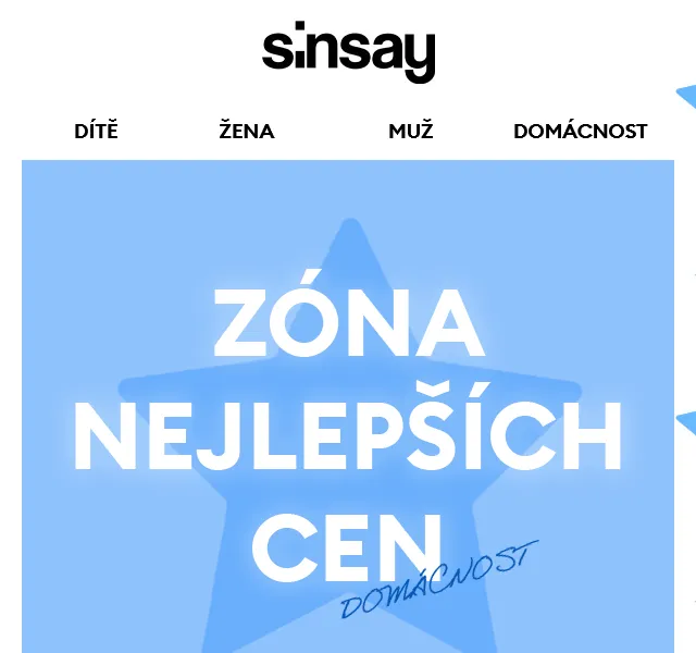 Sinsay HOME: Nejlepší ceny – červen 2026 | Nuslet.cz