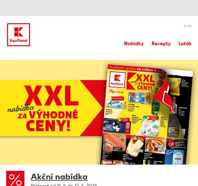 Kaufland: Vepřový balík 99,90 Kč/kg a Proud 18,90 Kč – červen 2025 | Nuslet.cz