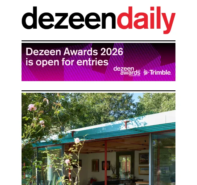Dezeen Daily: Nejnovější zprávy z architektury a designu – červenec 2026 | Nuslet.cz