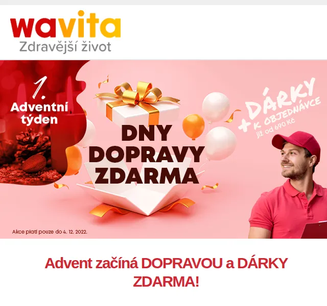 Wavita: Advent s dopravou zdarma a dárkem – prosinec 2022 | Nuslet.cz