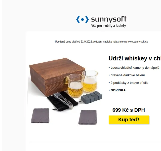Sunnysoft: Chladicí kameny, difuzér a mikrofon – červen 2026 | Nuslet.cz