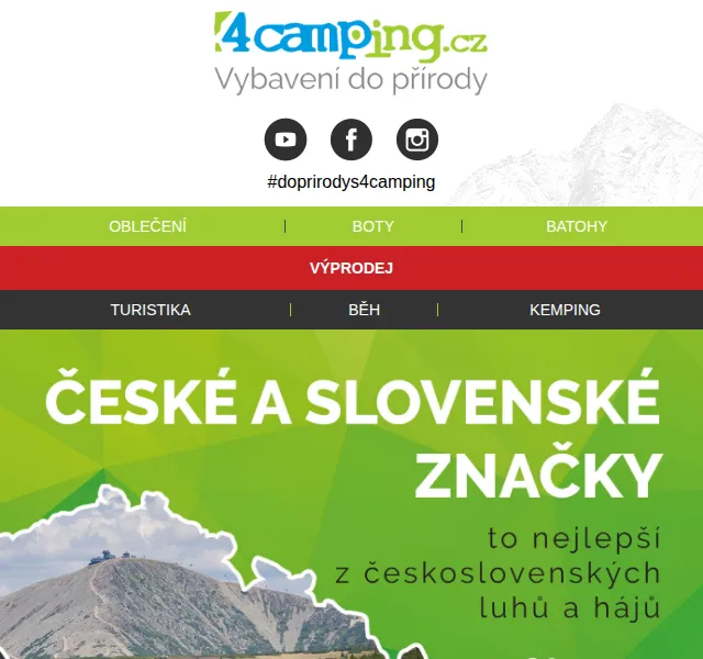 4camping: Slevy na české a slovenské značky – červen 2026 | Nuslet.cz