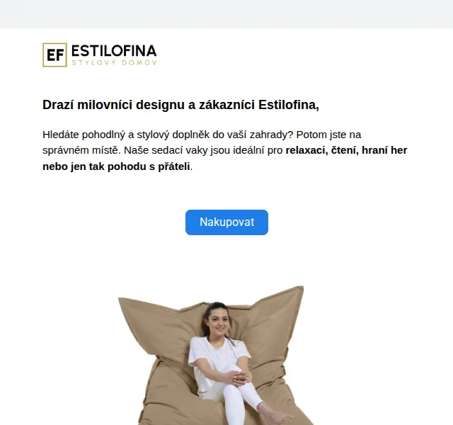 Estilofina-nabytek.cz: Sedací vaky od 1 779 Kč – červen 2026 | Nuslet.cz