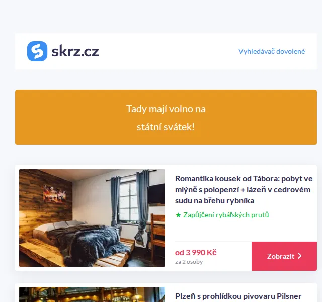 Skrz: 11 tipů na prodloužený víkend – červenec 2026 | Nuslet.cz