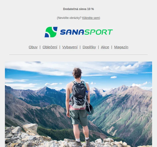Sanasport: Extra sleva 10 % na 10 outdoor značek – červen 2026 | Nuslet.cz