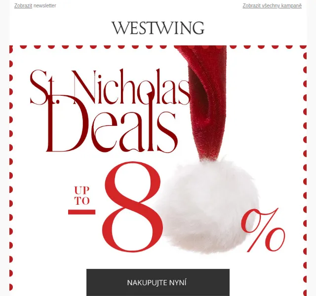 Westwing: Mikulášské slevy až 80 % – prosinec 2026 | Nuslet.cz