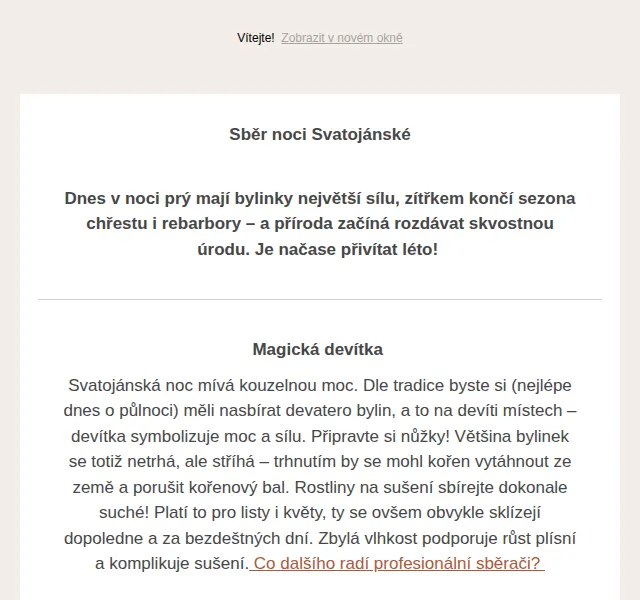 Jídlo a radost: Svatojánské bylinky a sezónní úroda – červen 2026 | Nuslet.cz