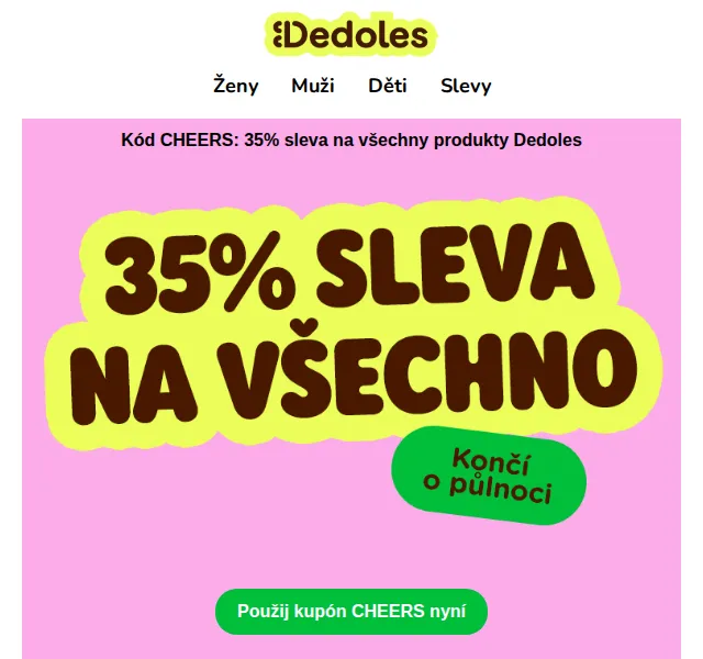 Dedoles: 35 % sleva na vše – červen 2026 | Nuslet.cz
