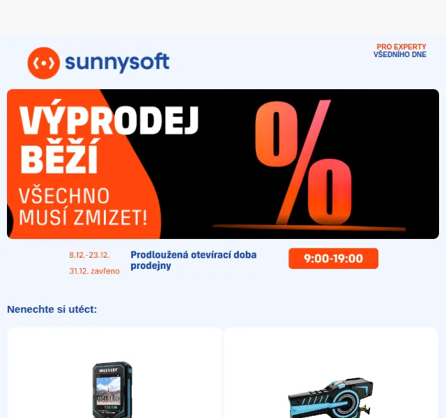 Sunnysoft.cz: Výprodej měřičů a termokamer – červen 2026 | Nuslet.cz
