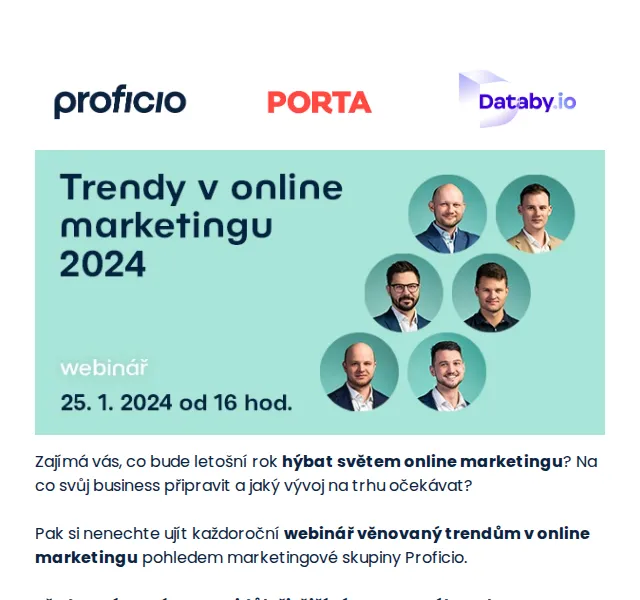 PROFICIO tým: Webinář trendy v online marketingu 2024 – červen 2026 | Nuslet.cz