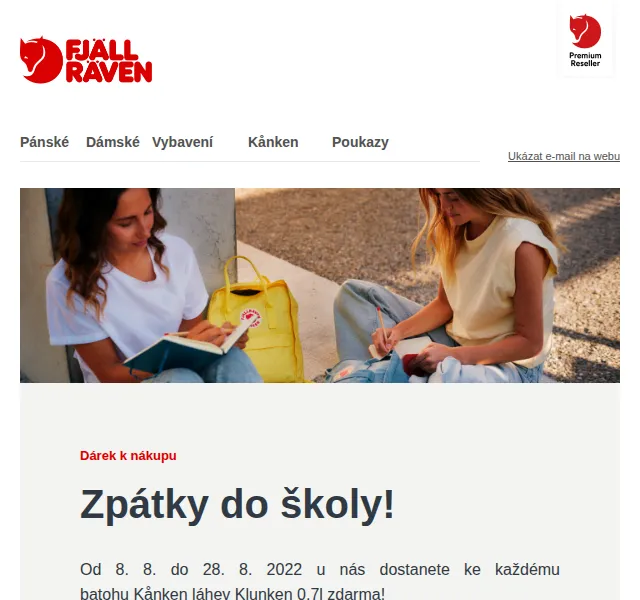 Fjallraven-shop: Kånken batoh + láhev Klunken zdarma – srpen 2026 | Nuslet.cz