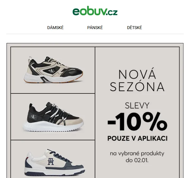 eobuv: Nové modely se slevou -10% – červen 2026 | Nuslet.cz