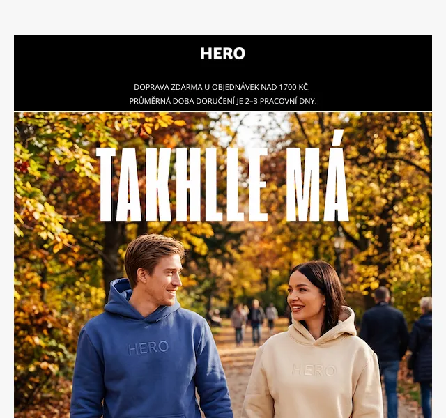 HERO mikina 6 barev – říjen 2026