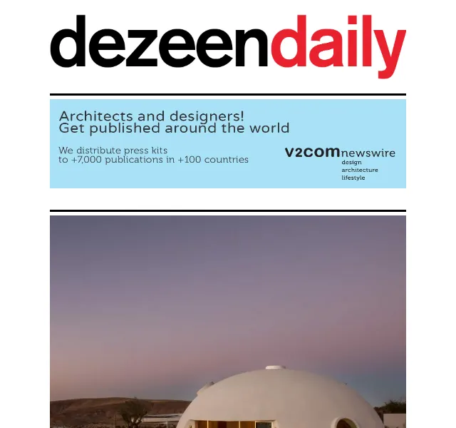 Dezeen Daily: Novinky z architektury a designu – červen 2026 | Nuslet.cz