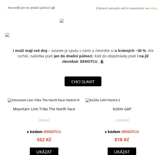 UrbanStore: Den otců – sleva 30 % na vše – červen 2026 | Nuslet.cz