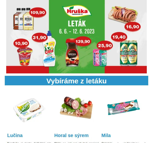 Váš HRUŠKA tým: Lučina, Horal a Kozel 10 – červen 2026 | Nuslet.cz