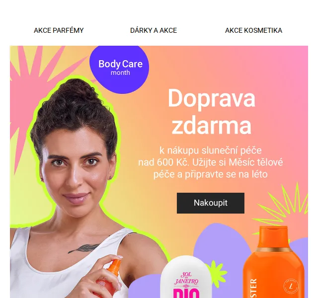 Notino: Doprava zdarma na sluneční péči – červen 2026 | Nuslet.cz