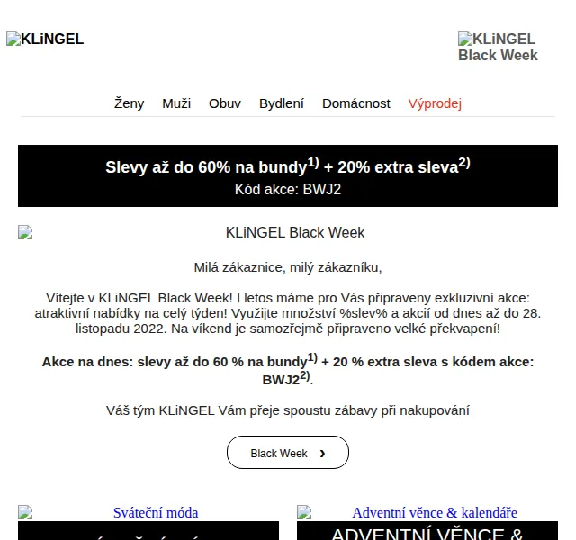 KLiNGEL: Slevy až 60 % na bundy – listopad 2022 | Nuslet.cz