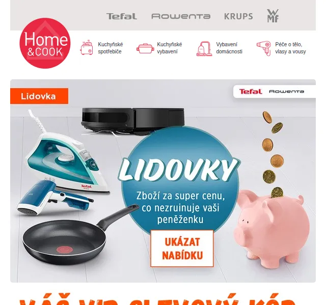 Home & Cook: 15% sleva na Tefal a Rowenta – červen 2026 | Nuslet.cz