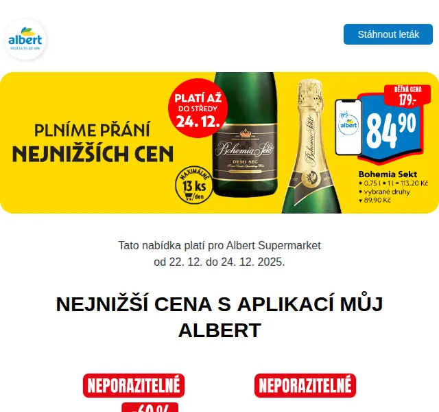 Albert: Vánoční supermarket slevy – prosinec 2025 | Nuslet.cz