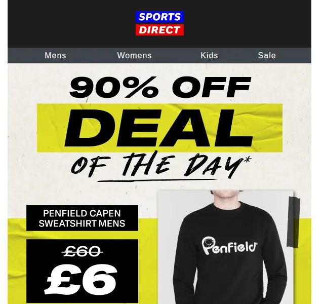 Sportsdirect: Penfield mikina za £6 (90% sleva) – červen 2026 | Nuslet.cz